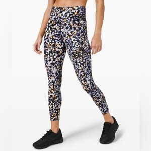 Lululemon Fast and Free Tight II Non-reflective Nulux, Metropolis Glow, 25”